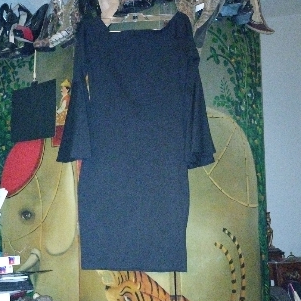 Necessary Objects Black Long Sleeve Dress